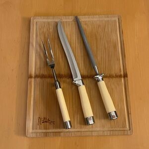 Carving Knife Set with Cream Handles